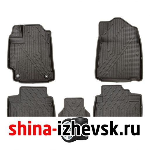 Коврик Коврики KVEST 3D в салон TOYOTA Camry, 2011-2017, XV50, 5 шт. (полистар, черный, серый) в Ижевске